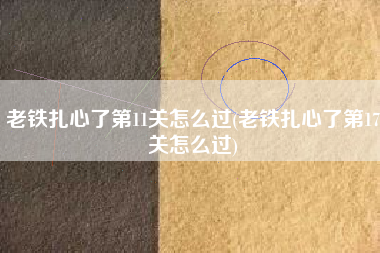 老铁扎心了第11关怎么过(老铁扎心了第17关怎么过)