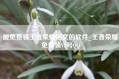 能免费领王者荣耀铭文的软件_王者荣耀免费领V8号QQ
