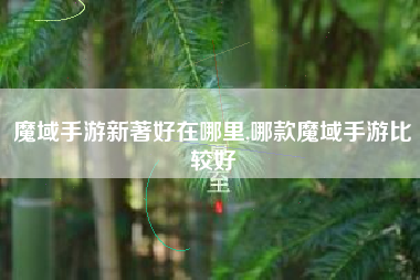 魔域手游新著好在哪里,哪款魔域手游比较好