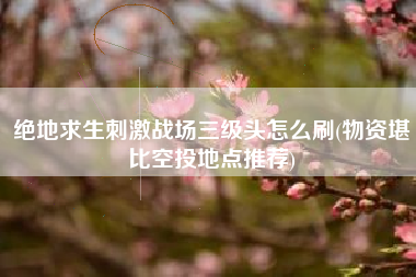 绝地求生刺激战场三级头怎么刷(物资堪比空投地点推荐)