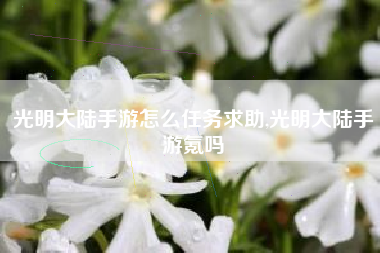 光明大陆手游怎么任务求助,光明大陆手游氪吗