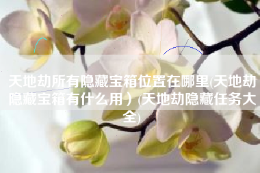 天地劫所有隐藏宝箱位置在哪里(天地劫隐藏宝箱有什么用）(天地劫隐藏任务大全)