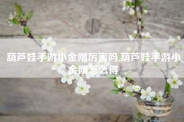 葫芦娃手游小金刚厉害吗,葫芦娃手游小金刚怎么得