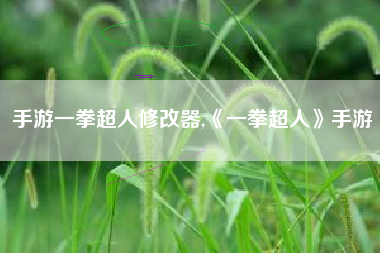 手游一拳超人修改器,《一拳超人》手游