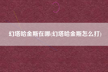 幻塔哈金斯在哪(幻塔哈金斯怎么打)
