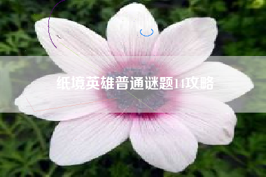 纸境英雄普通谜题14攻略