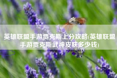 英雄联盟手游贾克斯上分攻略(英雄联盟手游贾克斯武神皮肤多少钱)