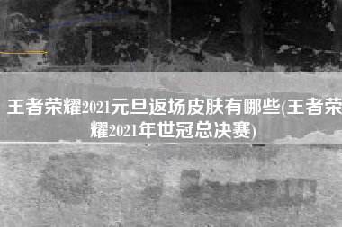 王者荣耀2021元旦返场皮肤有哪些(王者荣耀2021年世冠总决赛)