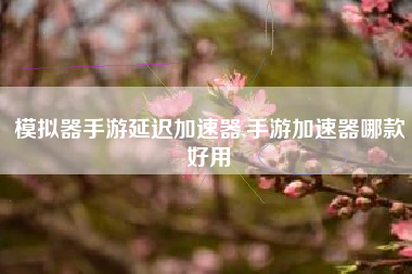 模拟器手游延迟加速器,手游加速器哪款好用
