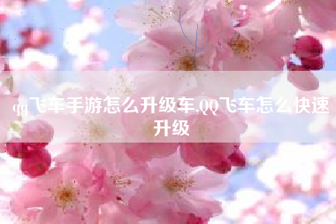 qq飞车手游怎么升级车,QQ飞车怎么快速升级