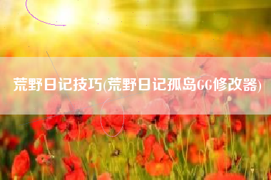 荒野日记技巧(荒野日记孤岛GG修改器)