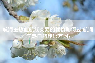 航海王热血航线交易的代价如何过(航海王热血航线官方网)