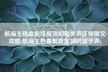 航海王热血航线屋顶的脚步声详细图文攻略(航海王热血航线屋顶的脚步声)