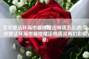 艾尔登法环海市蜃楼魔法师塔怎么进(艾尔登法环海市蜃楼魔法师塔没有幻影徽章)