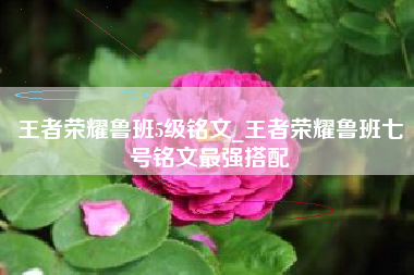 王者荣耀鲁班5级铭文_王者荣耀鲁班七号铭文最强搭配