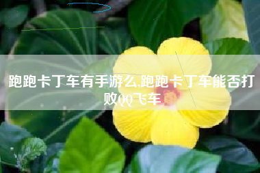 跑跑卡丁车有手游么,跑跑卡丁车能否打败QQ飞车