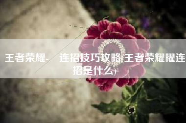 王者荣耀-暃连招技巧攻略(王者荣耀曜连招是什么)