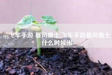 qq飞车手游 暴风勇士,飞车手游暴风勇士什么时候出