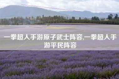 一拳超人手游原子武士阵容,一拳超人手游平民阵容