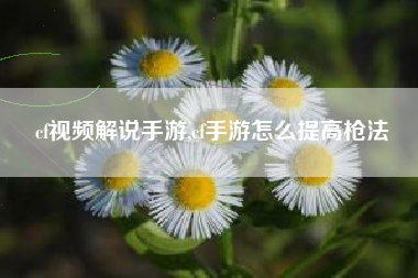 cf视频解说手游,cf手游怎么提高枪法