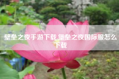壁垒之夜手游下载,堡垒之夜国际服怎么下载