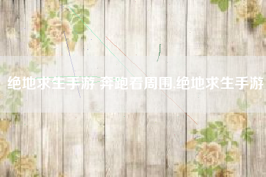 绝地求生手游 奔跑看周围,绝地求生手游