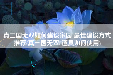 真三国无双如何建设家园 最佳建设方式推荐(真三国无双8道具如何使用)