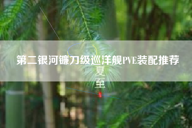 第二银河镰刀级巡洋舰PVE装配推荐