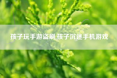 孩子玩手游盗刷,孩子沉迷手机游戏