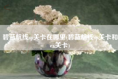 碧蓝航线sp关卡在哪里(碧蓝航线sp关卡和ex关卡)