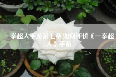 一拳超人手游第七章,如何评价《一拳超人》手游