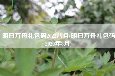 明日方舟礼包码2022八月(明日方舟礼包码2020年8月)