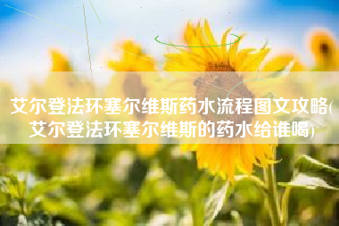 艾尔登法环塞尔维斯药水流程图文攻略(艾尔登法环塞尔维斯的药水给谁喝)