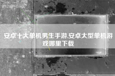 安卓十大单机男生手游,安卓大型单机游戏哪里下载