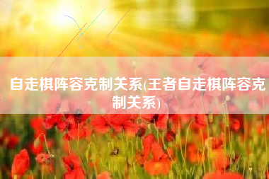 自走棋阵容克制关系(王者自走棋阵容克制关系)