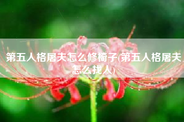 第五人格屠夫怎么修椅子(第五人格屠夫怎么找人)