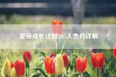 皇帝成长计划2H5人杰丹详解