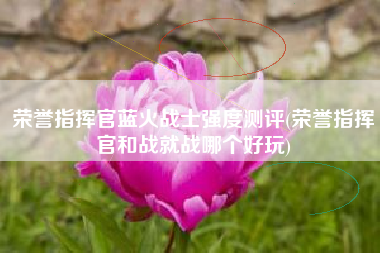 荣誉指挥官蓝火战士强度测评(荣誉指挥官和战就战哪个好玩)