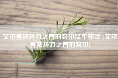 艾尔登法环刀之首的封印监牢在哪 (艾尔登法环刀之首的封印)
