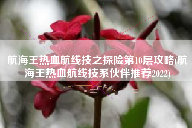 航海王热血航线技之探险第10层攻略(航海王热血航线技系伙伴推荐2022)