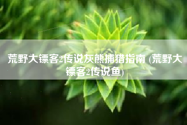 荒野大镖客2传说灰熊捕猎指南 (荒野大镖客2传说鱼)