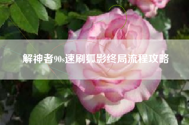解神者90s速刷狐影终局流程攻略