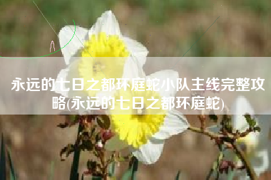 永远的七日之都环庭蛇小队主线完整攻略(永远的七日之都环庭蛇)