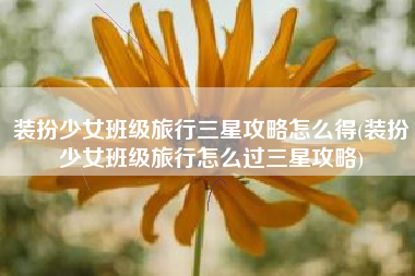 装扮少女班级旅行三星攻略怎么得(装扮少女班级旅行怎么过三星攻略)