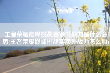 王者荣耀巅峰挑战赛额外战力是什么意思(王者荣耀巅峰挑战赛额外战力怎么加)