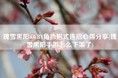 瑰雪黑阳RWBY角色招式连招心得分享(瑰雪黑阳手游怎么下架了)