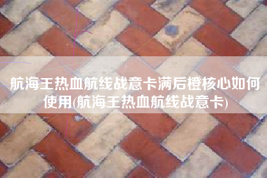 航海王热血航线战意卡满后橙核心如何使用(航海王热血航线战意卡)