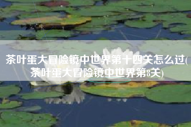 茶叶蛋大冒险镜中世界第十四关怎么过(茶叶蛋大冒险镜中世界第8关)
