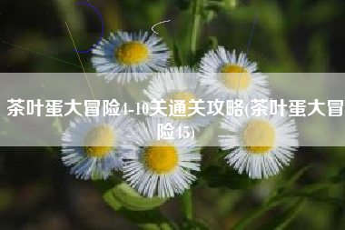 茶叶蛋大冒险4-10关通关攻略(茶叶蛋大冒险45)