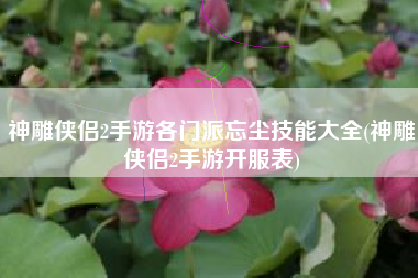 神雕侠侣2手游各门派忘尘技能大全(神雕侠侣2手游开服表)